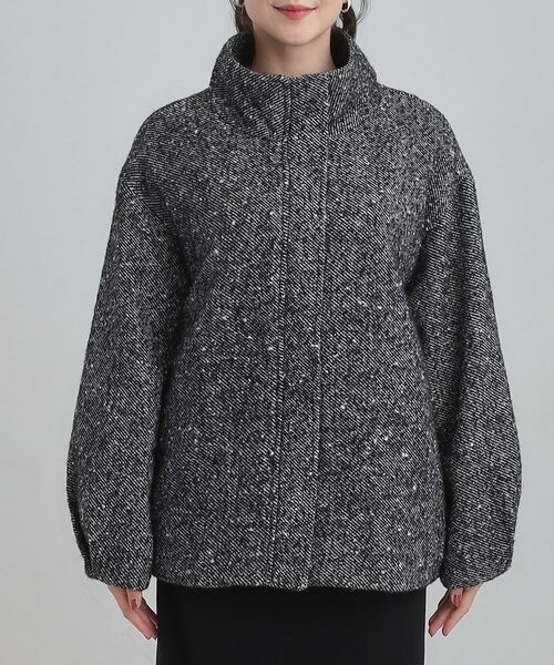 SHOO・LA・RUE / シューラルー レザーブルゾン・ジャケット | スタンドツイードブルゾン | 詳細9