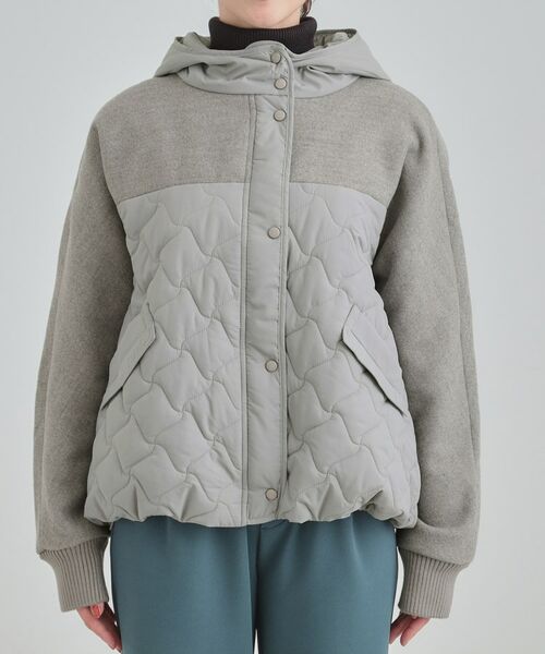 SHOO・LA・RUE / シューラルー レザーブルゾン・ジャケット | 【S-LL】異素材使いが目を惹く キルトフードブルゾン | 詳細19