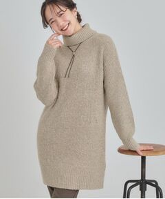 SHOO・LA・RUE / シューラルー ニット・セーター | 【洗濯機可/S-LL】女性らしい美シルエット ニットチュニックワンピース【CIRCRIC】