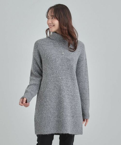 SHOO・LA・RUE / シューラルー ニット・セーター | 【洗濯機可/S-LL】女性らしい美シルエット ニットチュニックワンピース【CIRCRIC】 | 詳細1