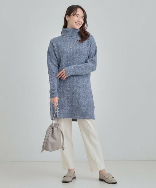 SHOO・LA・RUE / シューラルー ニット・セーター | 【洗濯機可/S-LL】女性らしい美シルエット ニットチュニックワンピース【CIRCRIC】 | 詳細11