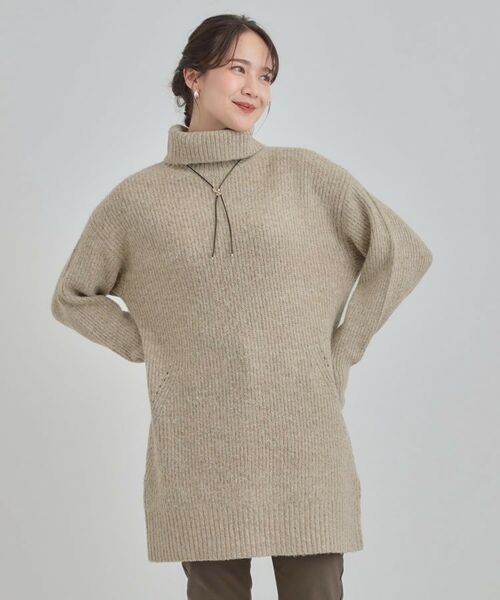 SHOO・LA・RUE / シューラルー ニット・セーター | 【洗濯機可/S-LL】女性らしい美シルエット ニットチュニックワンピース【CIRCRIC】 | 詳細13