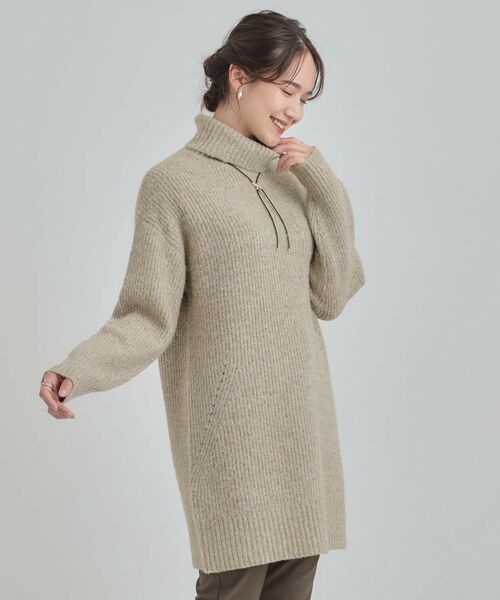 SHOO・LA・RUE / シューラルー ニット・セーター | 【洗濯機可/S-LL】女性らしい美シルエット ニットチュニックワンピース【CIRCRIC】 | 詳細14