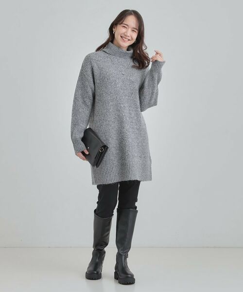 SHOO・LA・RUE / シューラルー ニット・セーター | 【洗濯機可/S-LL】女性らしい美シルエット ニットチュニックワンピース【CIRCRIC】 | 詳細3