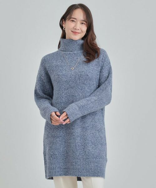 SHOO・LA・RUE / シューラルー ニット・セーター | 【洗濯機可/S-LL】女性らしい美シルエット ニットチュニックワンピース【CIRCRIC】 | 詳細9