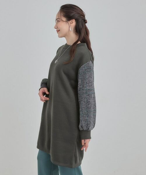 SHOO・LA・RUE / シューラルー チュニック | 【S-LL/あったか】お袖チェック裏起毛チュニック | 詳細2