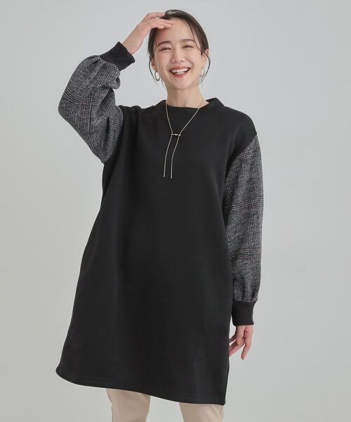 SHOO・LA・RUE / シューラルー チュニック | 【S-LL/あったか】お袖チェック裏起毛チュニック | 詳細5