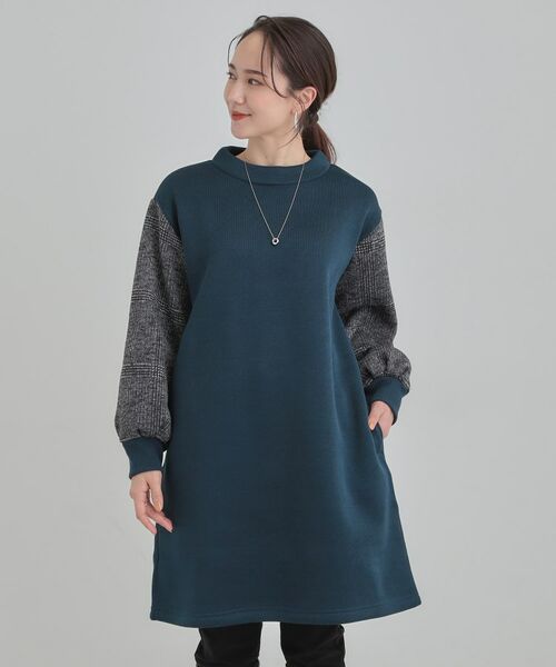 SHOO・LA・RUE / シューラルー チュニック | 【S-LL/あったか】お袖チェック裏起毛チュニック | 詳細9