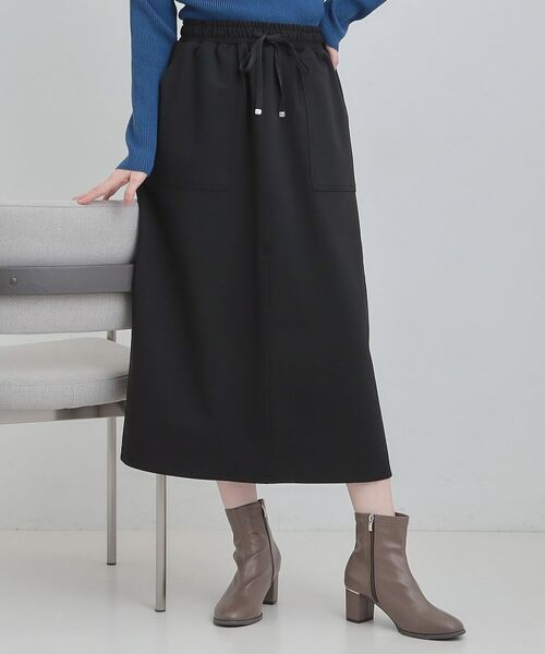 SHOO・LA・RUE / シューラルー ロング・マキシ丈スカート | 【あったか】ベイカー風スカート(ブラック(019))