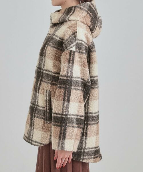 SHOO・LA・RUE / シューラルー その他アウター | ブークレチェックフードコート | 詳細10