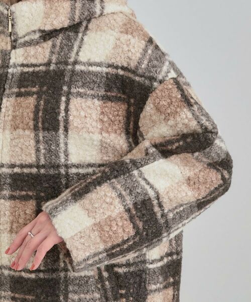SHOO・LA・RUE / シューラルー その他アウター | ブークレチェックフードコート | 詳細13