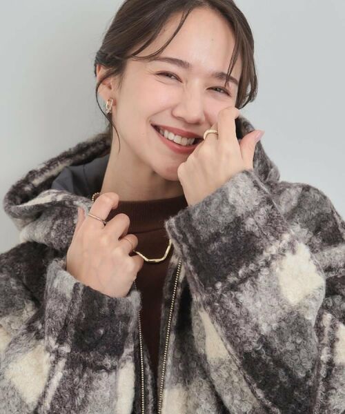 SHOO・LA・RUE / シューラルー その他アウター | ブークレチェックフードコート | 詳細17