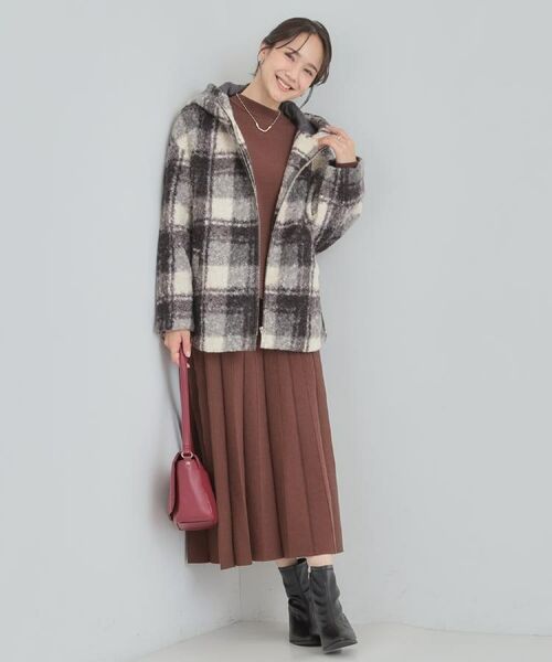 SHOO・LA・RUE / シューラルー その他アウター | ブークレチェックフードコート | 詳細18