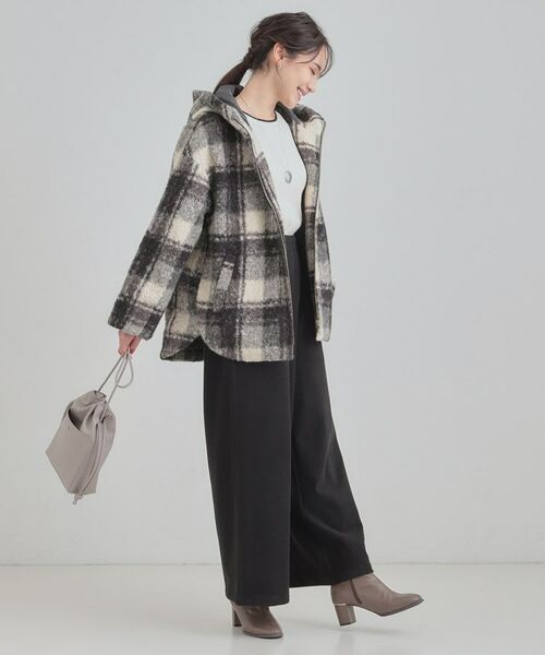 SHOO・LA・RUE / シューラルー その他アウター | ブークレチェックフードコート | 詳細3