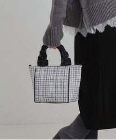 SHOO・LA・RUE / シューラルー トートバッグ | フリルハンドルツイードトートバッグ