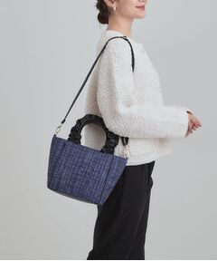 SHOO・LA・RUE / シューラルー トートバッグ | フリルハンドルツイードトートバッグ