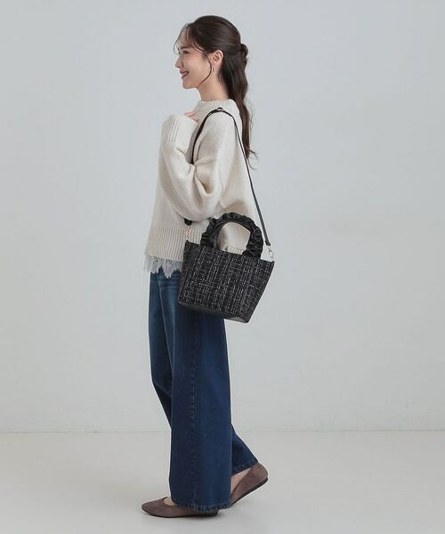 SHOO・LA・RUE / シューラルー トートバッグ | フリルハンドルツイードトートバッグ | 詳細2