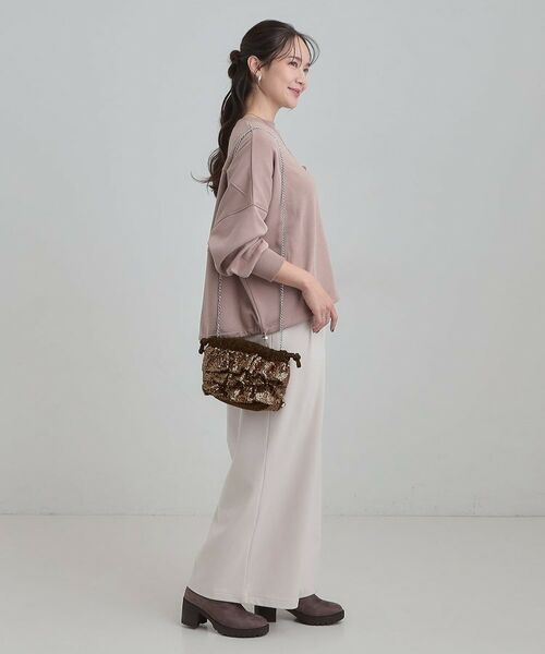 SHOO・LA・RUE / シューラルー ショルダーバッグ | スパンコールフリル巾着ショルダーバッグ | 詳細4