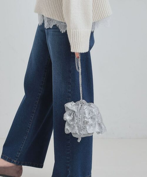 SHOO・LA・RUE / シューラルー ショルダーバッグ | スパンコールフリル巾着ショルダーバッグ | 詳細5