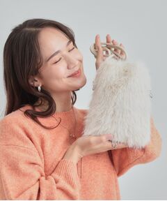 SHOO・LA・RUE / シューラルー ショルダーバッグ | ラメ入りファーが目を惹く ミニショルダーバッグ