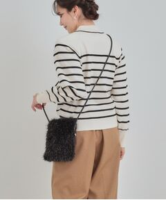 SHOO・LA・RUE / シューラルー ショルダーバッグ | ラメ入りファーが目を惹く ミニショルダーバッグ