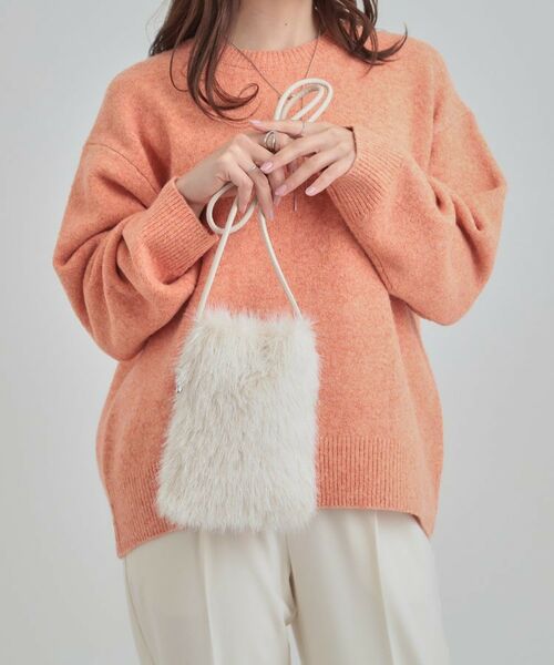 SHOO・LA・RUE / シューラルー ショルダーバッグ | ラメ入りファーが目を惹く ミニショルダーバッグ | 詳細1