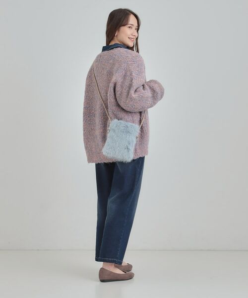 SHOO・LA・RUE / シューラルー ショルダーバッグ | ラメ入りファーが目を惹く ミニショルダーバッグ | 詳細10