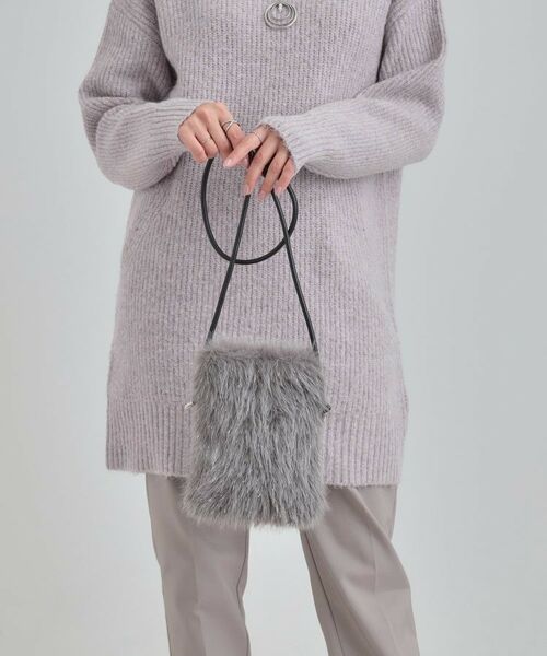SHOO・LA・RUE / シューラルー ショルダーバッグ | ラメ入りファーが目を惹く ミニショルダーバッグ | 詳細3