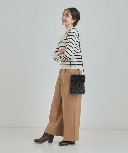 SHOO・LA・RUE / シューラルー ショルダーバッグ | ラメ入りファーが目を惹く ミニショルダーバッグ | 詳細6