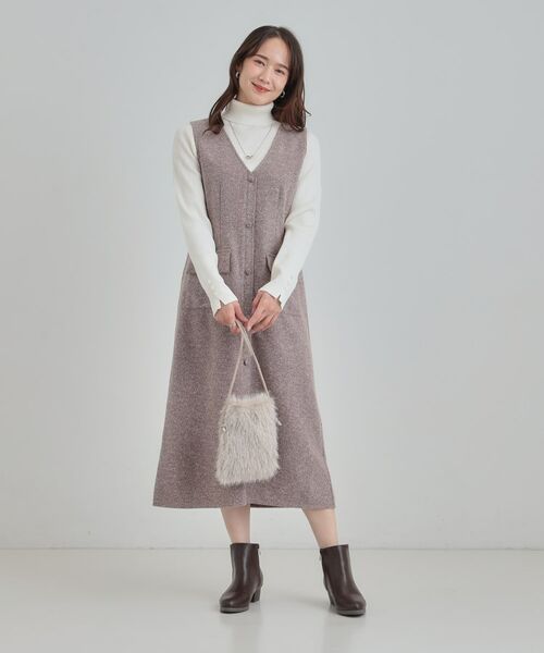 SHOO・LA・RUE / シューラルー ショルダーバッグ | ラメ入りファーが目を惹く ミニショルダーバッグ | 詳細8