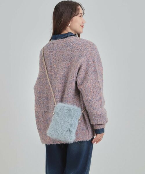 SHOO・LA・RUE / シューラルー ショルダーバッグ | ラメ入りファーが目を惹く ミニショルダーバッグ | 詳細9