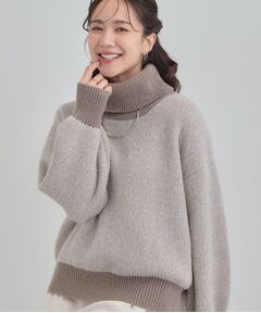 SHOO・LA・RUE / シューラルー ニット・セーター | 【S-LL】さりげないラメ感 配色ジャカード タートルネックニット