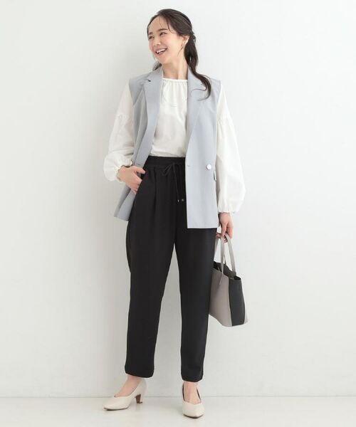 SHOO・LA・RUE / シューラルー ベスト | 【セットアップ可/S-LL/洗濯機可】サッと羽織ってこなれ見え ダブルブレストジレ | 詳細19