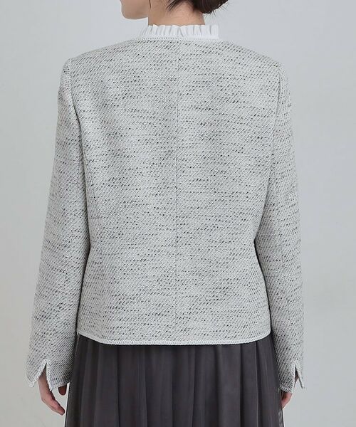 SHOO・LA・RUE / シューラルー ノーカラージャケット | 柔らかく軽い ライトツイードジャケット | 詳細15