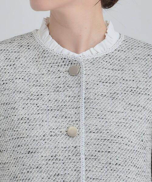 SHOO・LA・RUE / シューラルー ノーカラージャケット | 柔らかく軽い ライトツイードジャケット | 詳細16