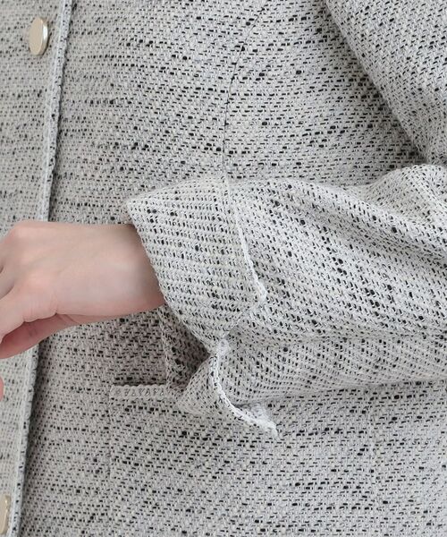 SHOO・LA・RUE / シューラルー ノーカラージャケット | 柔らかく軽い ライトツイードジャケット | 詳細18