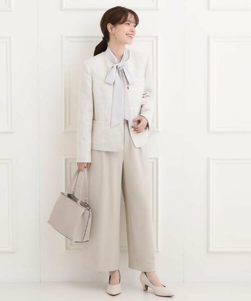 SHOO・LA・RUE / シューラルー ノーカラージャケット | 柔らかく軽い ライトツイードジャケット | 詳細23