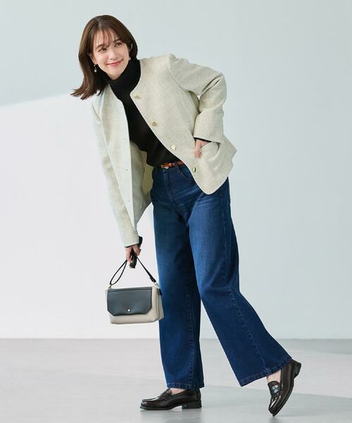 SHOO・LA・RUE / シューラルー ノーカラージャケット | 柔らかく軽い ライトツイードジャケット | 詳細24