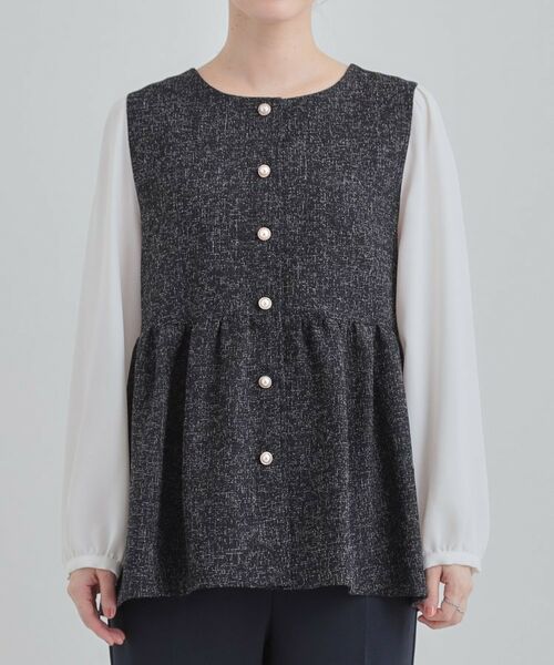 SHOO・LA・RUE / シューラルー シャツ・ブラウス | 時短できちんと見えが叶う フェイクレイヤードブラウス | 詳細13