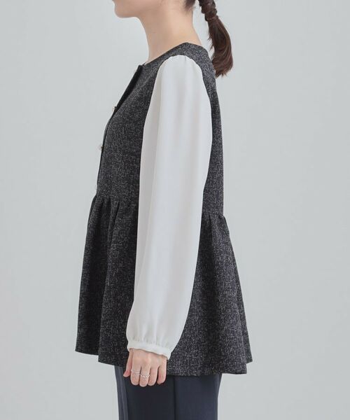 SHOO・LA・RUE / シューラルー シャツ・ブラウス | 時短できちんと見えが叶う フェイクレイヤードブラウス | 詳細14