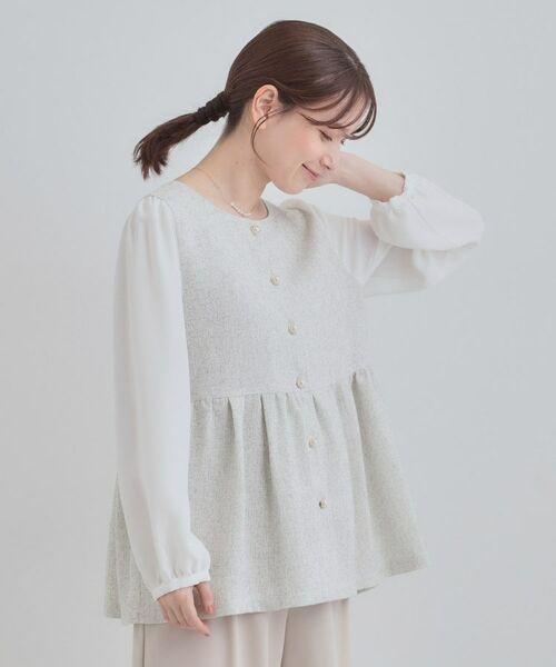 SHOO・LA・RUE / シューラルー シャツ・ブラウス | 時短できちんと見えが叶う フェイクレイヤードブラウス | 詳細2