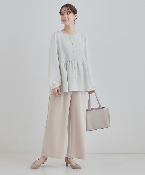 SHOO・LA・RUE / シューラルー シャツ・ブラウス | 時短できちんと見えが叶う フェイクレイヤードブラウス | 詳細3