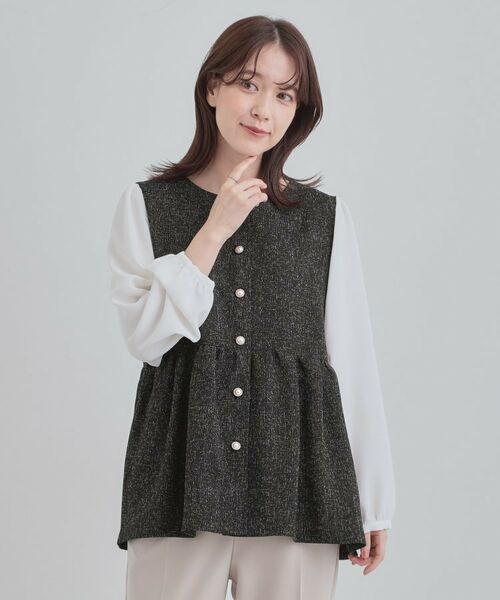 SHOO・LA・RUE / シューラルー シャツ・ブラウス | 時短できちんと見えが叶う フェイクレイヤードブラウス | 詳細5