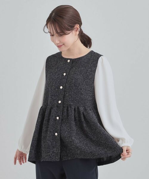 SHOO・LA・RUE / シューラルー シャツ・ブラウス | 時短できちんと見えが叶う フェイクレイヤードブラウス | 詳細9