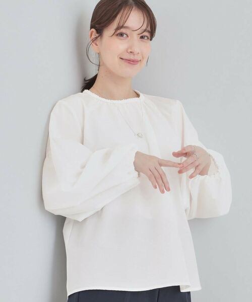 SHOO・LA・RUE / シューラルー シャツ・ブラウス | ジレスタイルにおすすめ ぽわん袖ブラウス(オフホワイト(003))