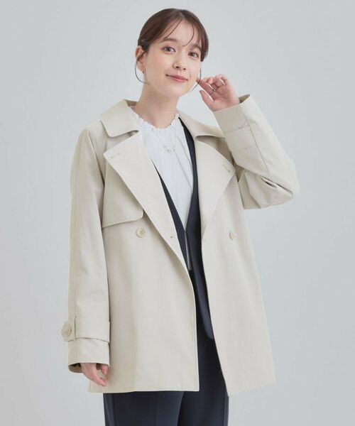 SHOO・LA・RUE / シューラルー トレンチコート | 【S-LL/撥水】通勤やお出かけにも活躍 ミドルトレンチコート | 詳細1