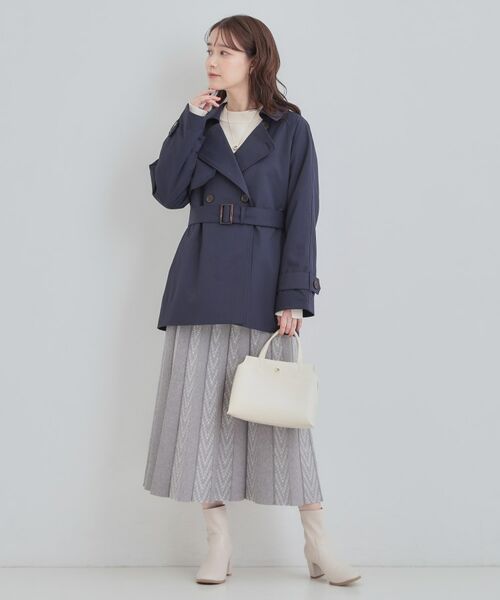 SHOO・LA・RUE / シューラルー トレンチコート | 【S-LL/撥水】通勤やお出かけにも活躍 ミドルトレンチコート | 詳細11