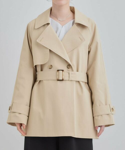 SHOO・LA・RUE / シューラルー トレンチコート | 【S-LL/撥水】通勤やお出かけにも活躍 ミドルトレンチコート | 詳細13