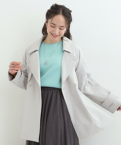 SHOO・LA・RUE / シューラルー トレンチコート | 【S-LL/撥水】通勤やお出かけにも活躍 ミドルトレンチコート | 詳細23