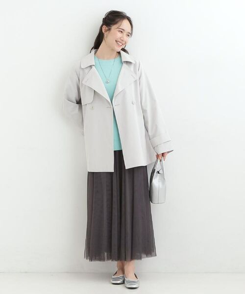 SHOO・LA・RUE / シューラルー トレンチコート | 【S-LL/撥水】通勤やお出かけにも活躍 ミドルトレンチコート | 詳細24